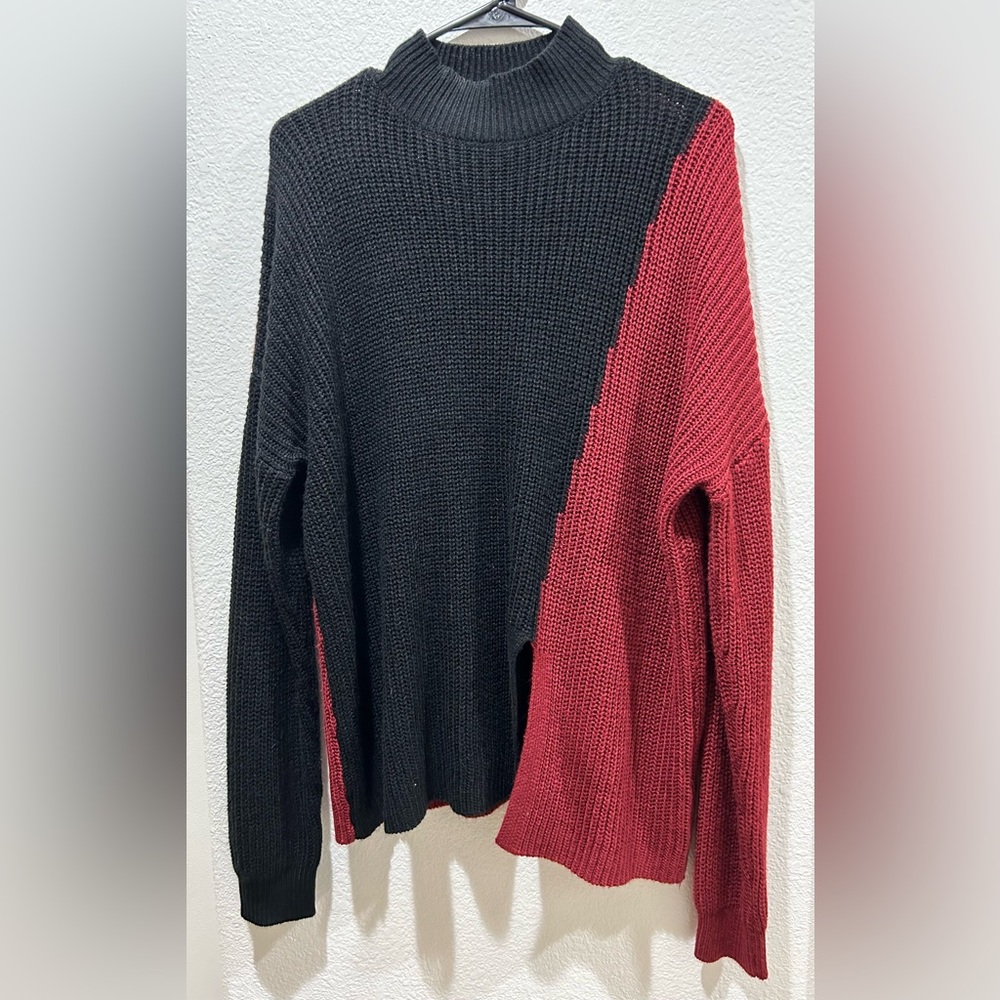Front Slit Longline Sweater